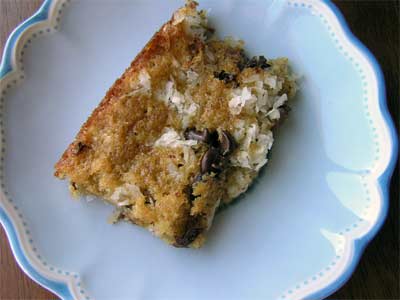 Banana Chocolate Coconut Blondies