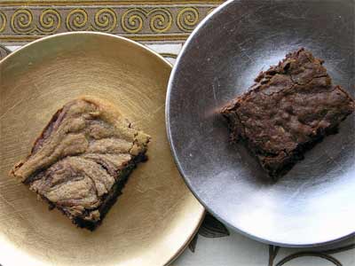 brownies juxtaposed Brownie Companions: Orange Almond Brownies