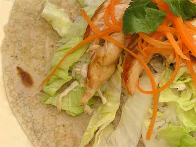 ginger chicken and rice Chicken and Rice Wraps with Ginger Sauce