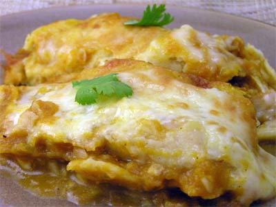 pumpkinchickenchiladas Pumpkin Chicken Enchiladas