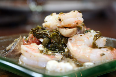 Shrimp Casserole with Spinach and Feta