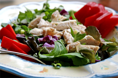 saladjalapeno Mixed Greens, Cilantro and Purple Cabbage Salad 